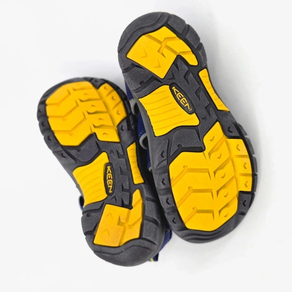KEEN Newport H2 Navy Blue Yellow Waterproof Closed Toe Sandals Kids Size 13